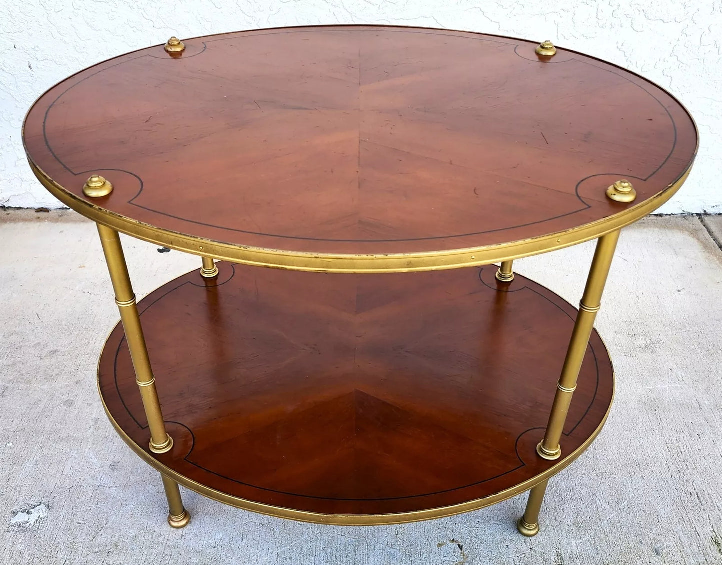 Mid Century Table 2 Tier Hollywood Regency