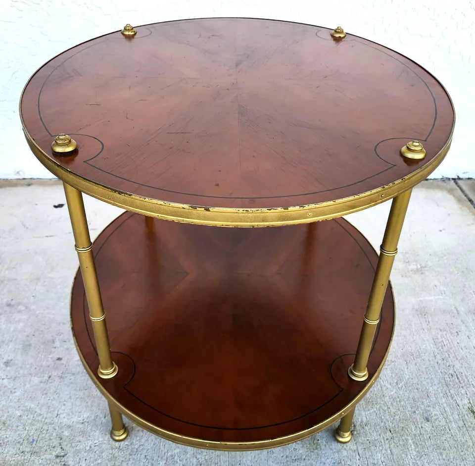 Mid Century Table 2 Tier Hollywood Regency