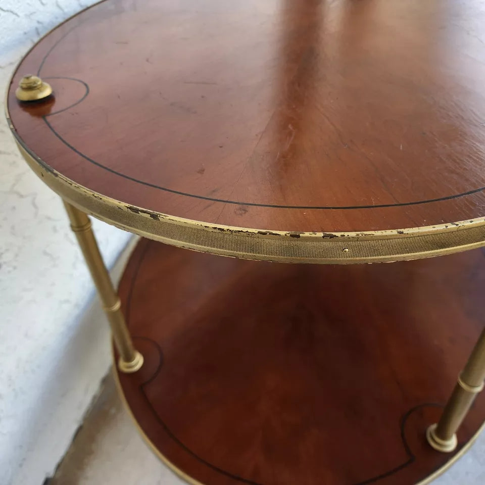 Mid Century Table 2 Tier Hollywood Regency