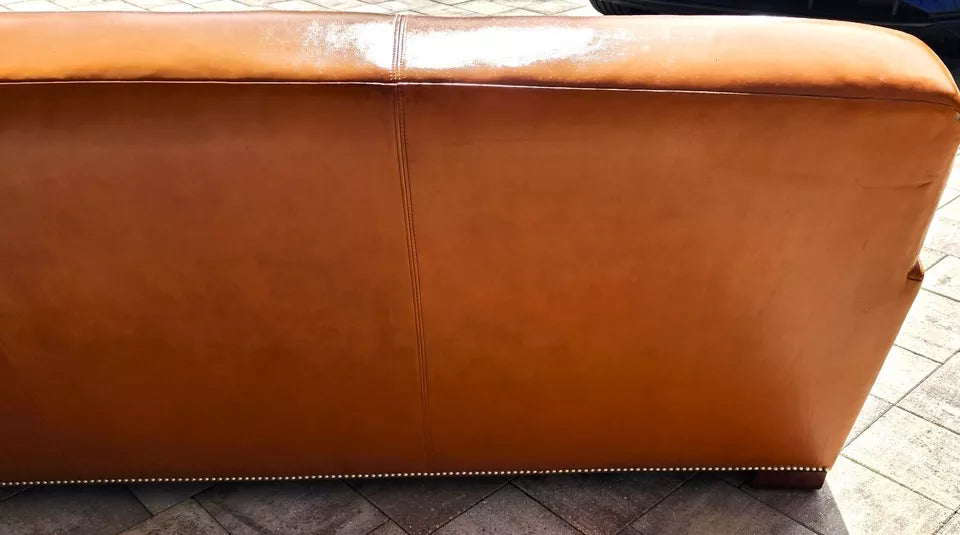 Ralph Lauren Saddle Leather Sofa 1980s