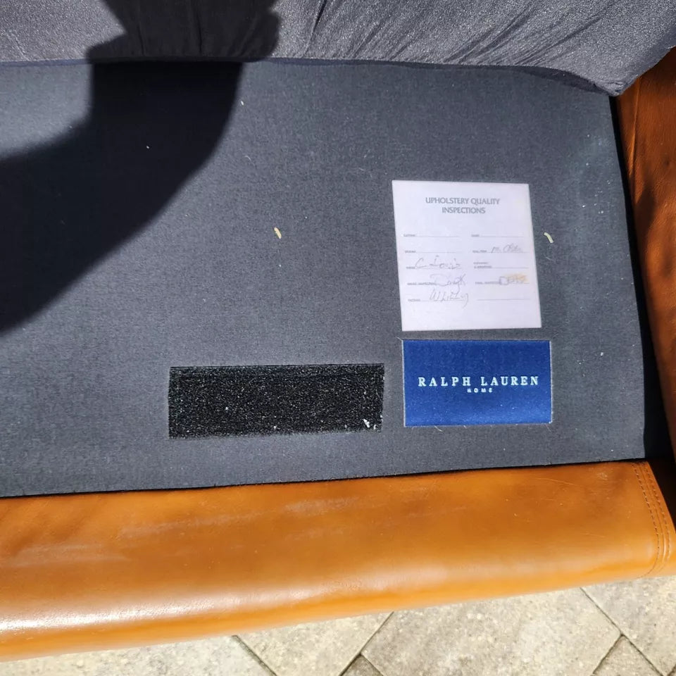 Ralph Lauren Saddle Leather Sofa 1980s