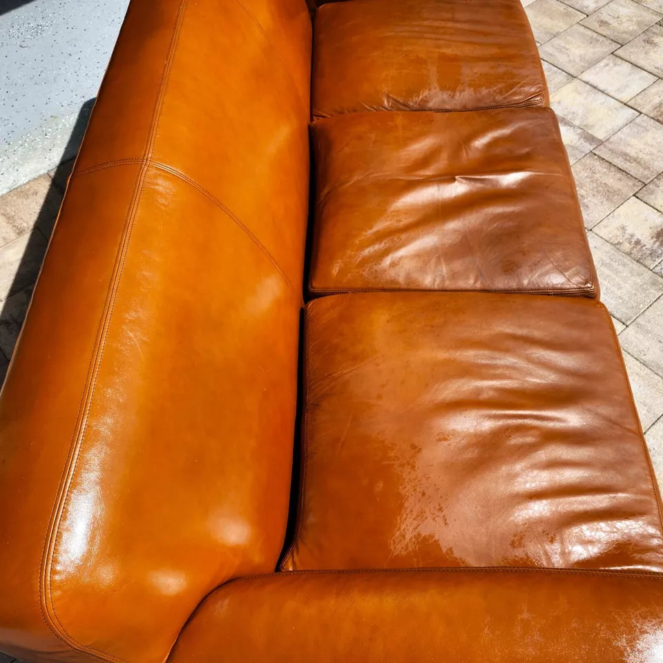 Ralph Lauren Saddle Leather Sofa 1980s