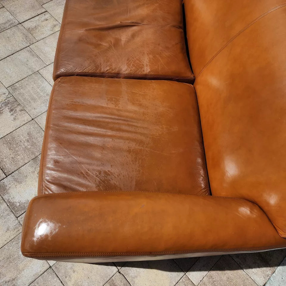 Ralph Lauren Saddle Leather Sofa 1980s