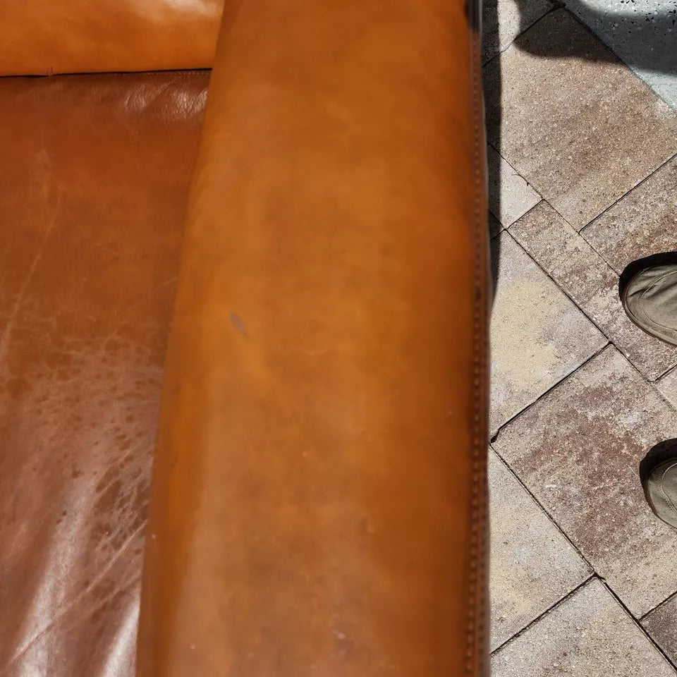 Ralph Lauren Saddle Leather Sofa 1980s