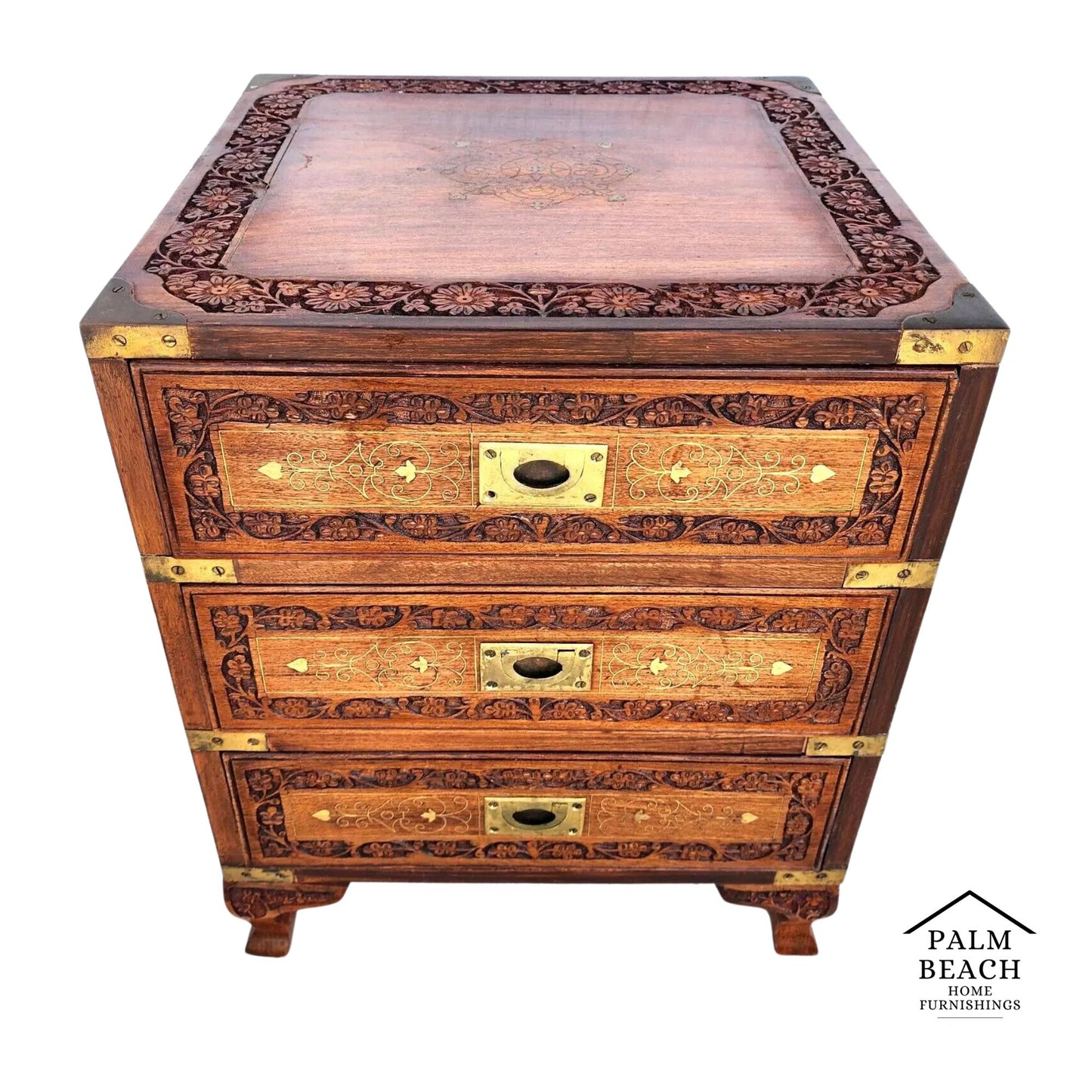 Mid-Century Anglo-Indian Rosewood Chest Nightstand