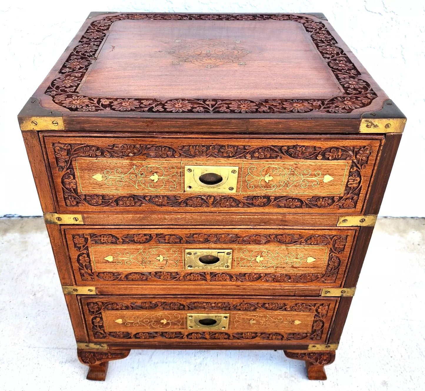 Mid-Century Anglo-Indian Rosewood Chest Nightstand