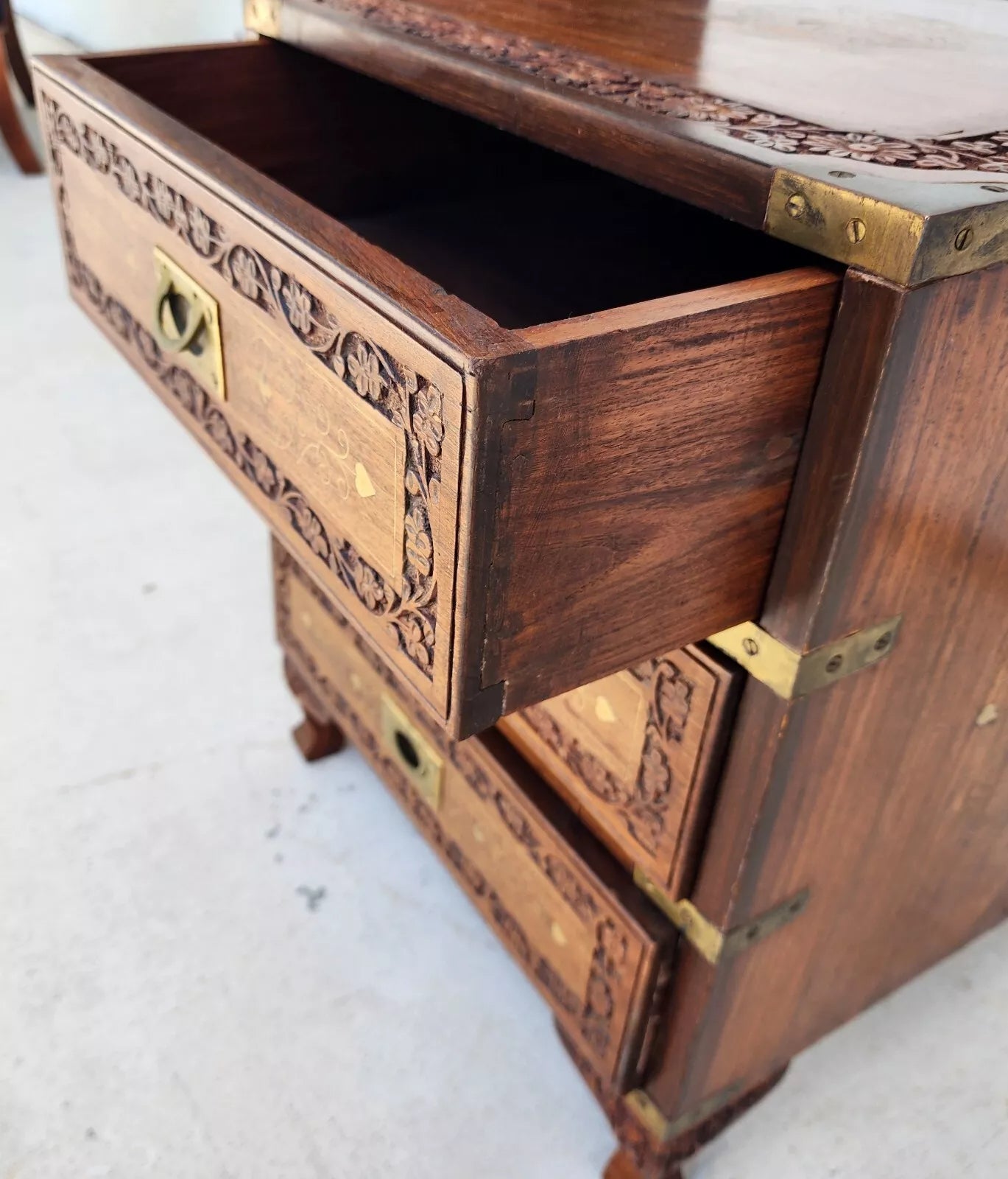 Mid-Century Anglo-Indian Rosewood Chest Nightstand