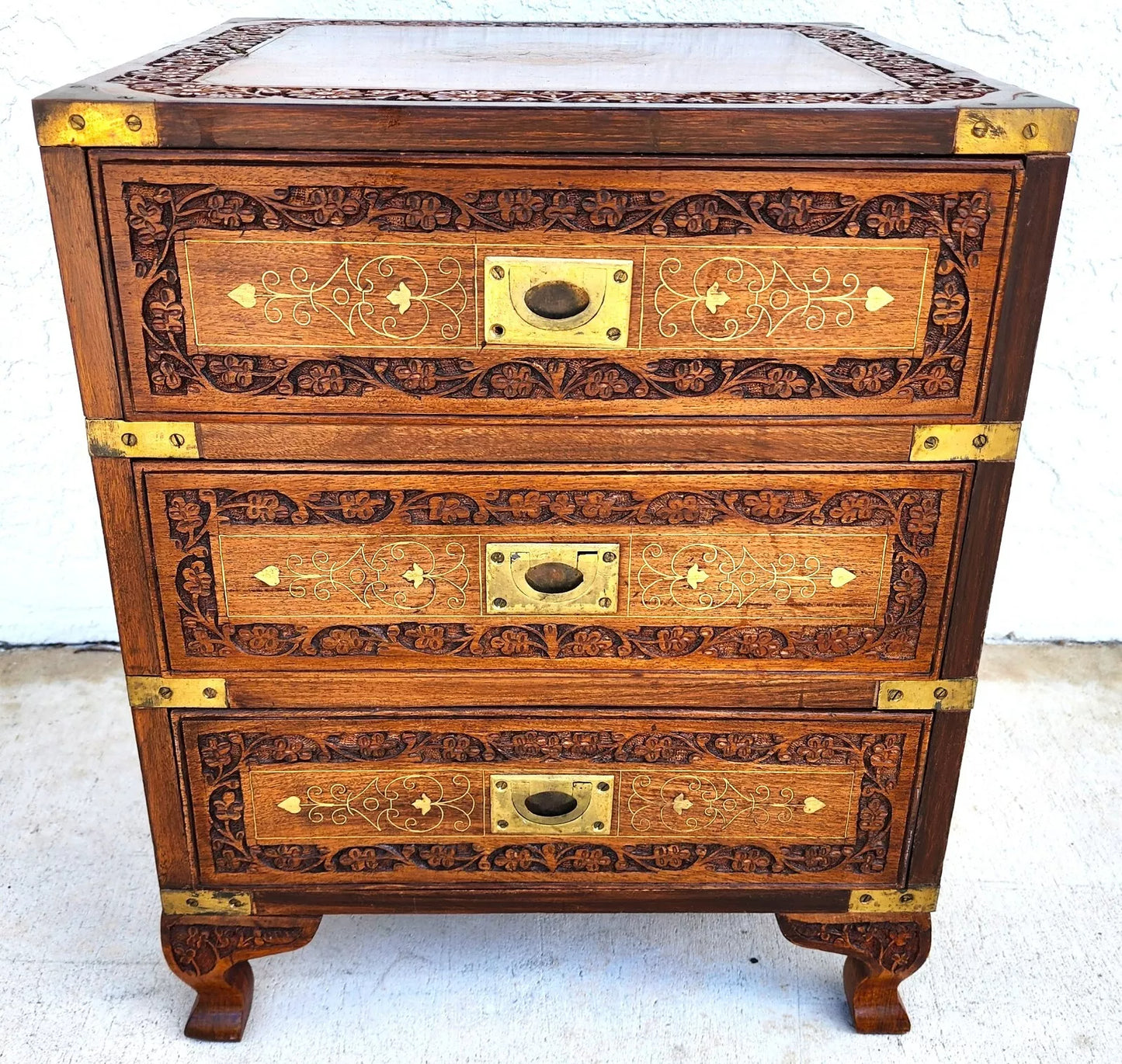 Mid-Century Anglo-Indian Rosewood Chest Nightstand