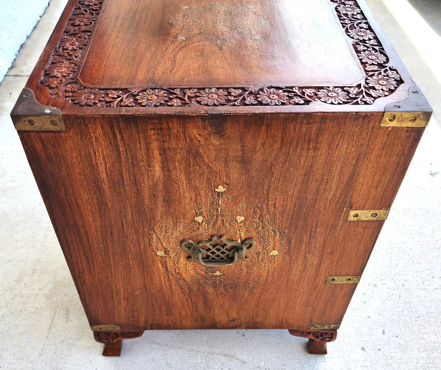 Mid-Century Anglo-Indian Rosewood Chest Nightstand