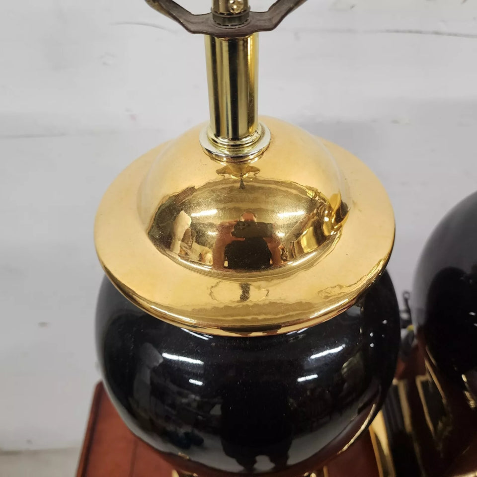 Vintage Regency Chinoiserie Table Lamps by SUNSET COSCO Pair