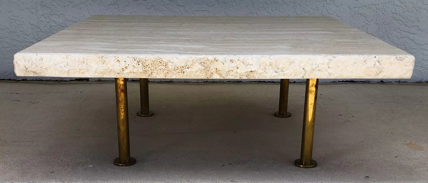 Italian Travertine Coffee Table by STONE INTERNATIONAL