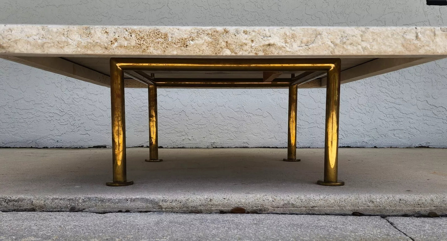 Italian Travertine Coffee Table by STONE INTERNATIONAL
