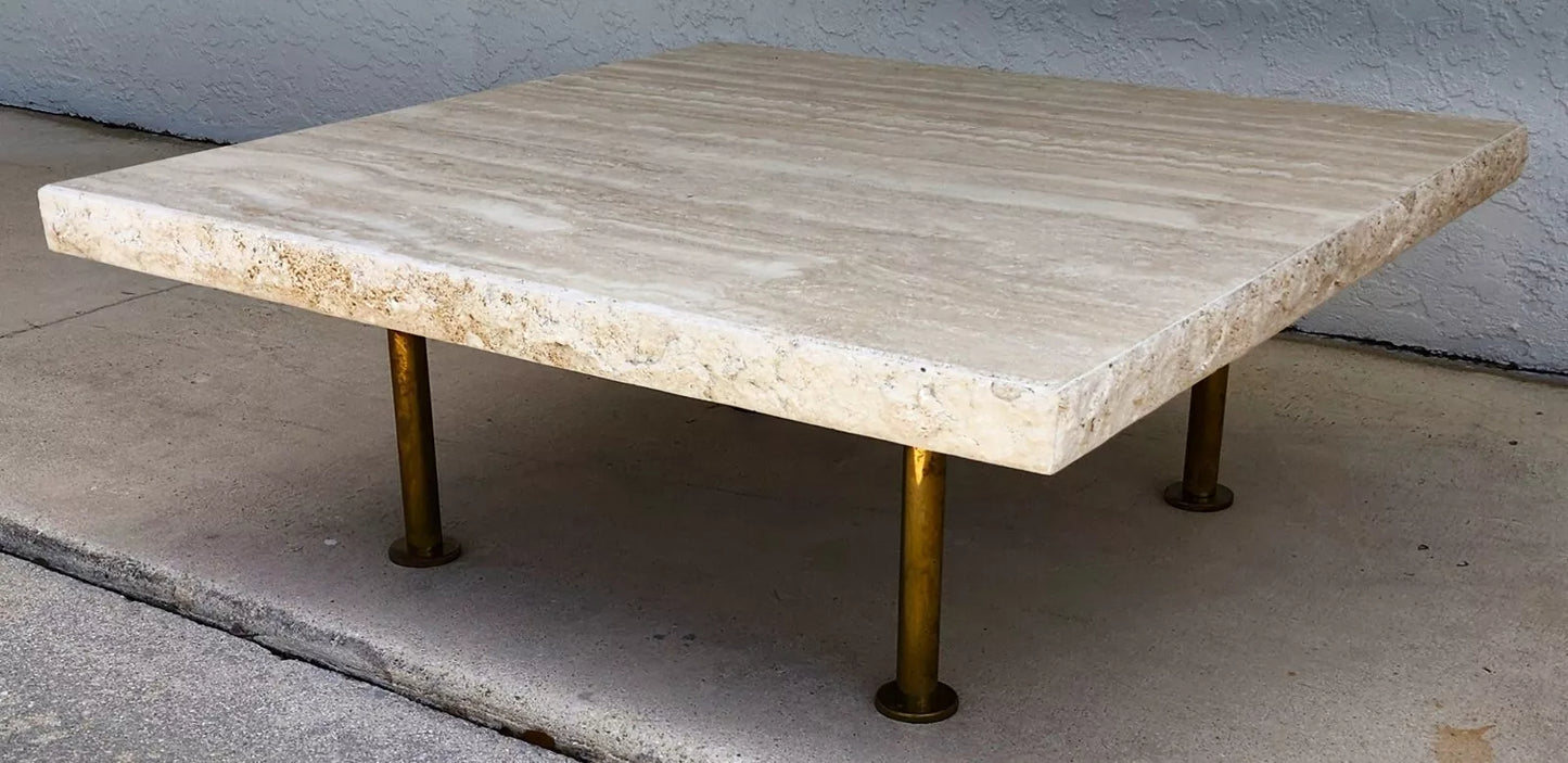 Italian Travertine Coffee Table by STONE INTERNATIONAL