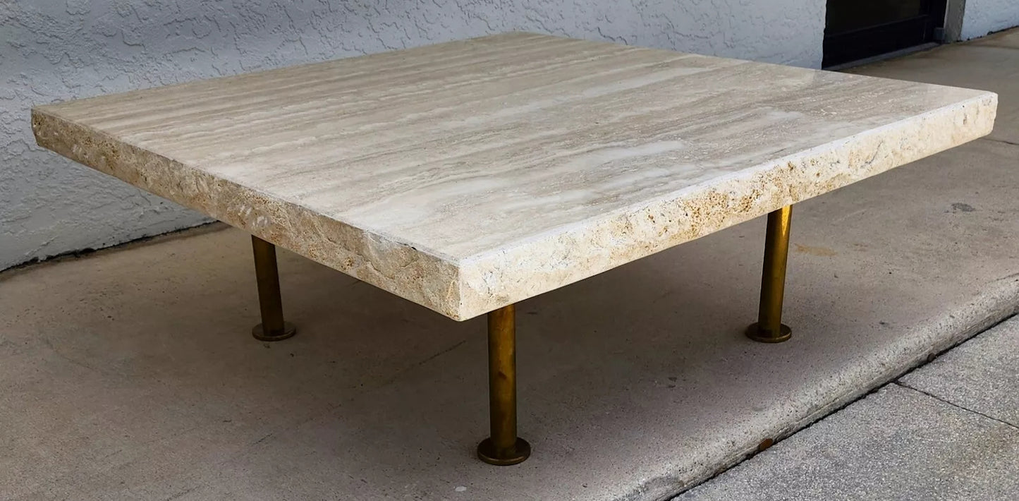 Italian Travertine Coffee Table by STONE INTERNATIONAL