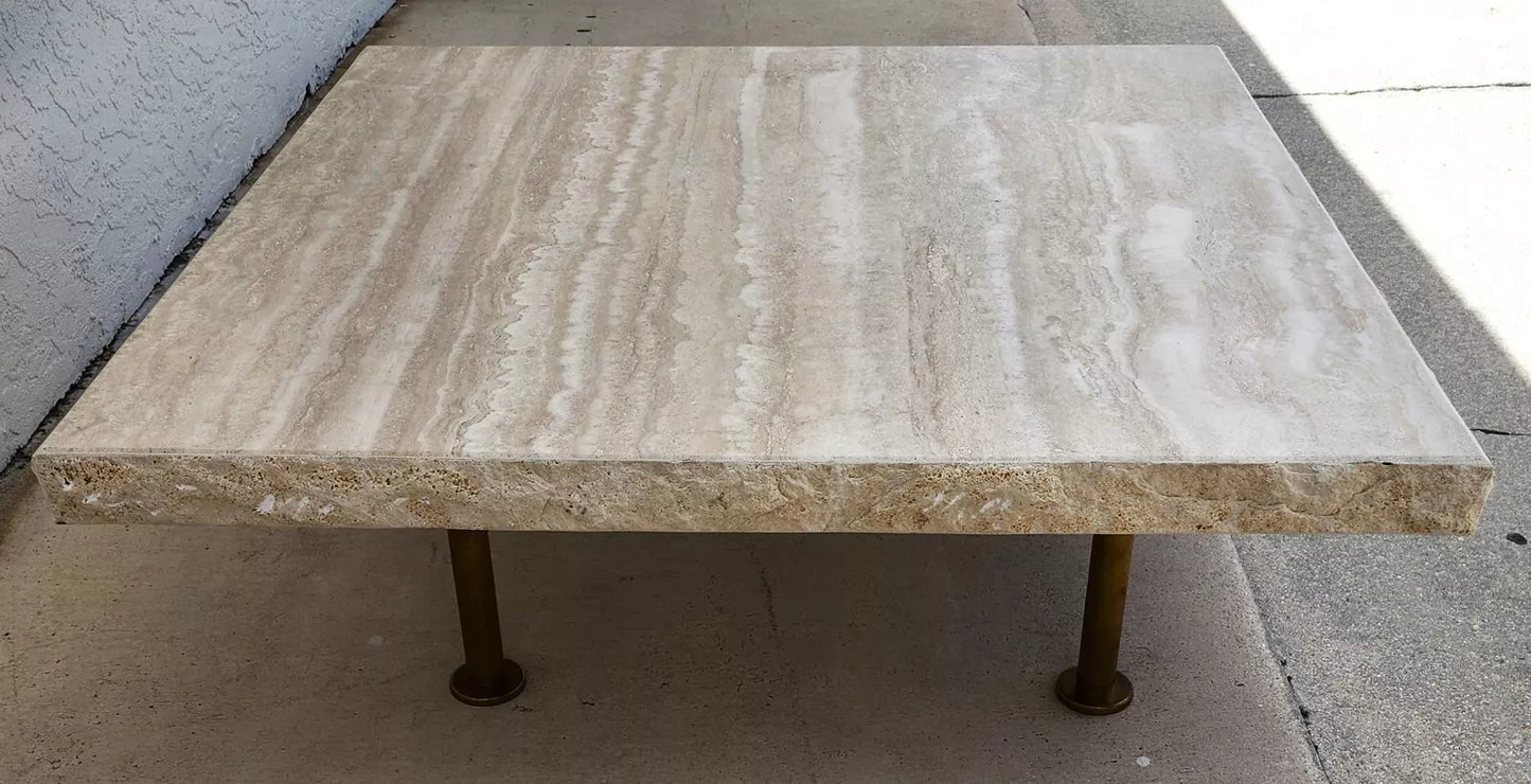Italian Travertine Coffee Table by STONE INTERNATIONAL
