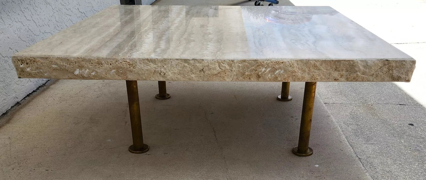 Italian Travertine Coffee Table by STONE INTERNATIONAL