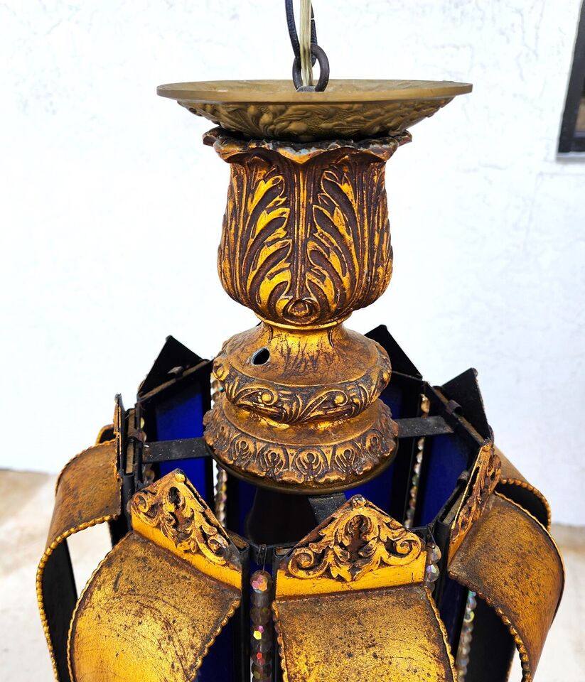 Mid Century Spanish Pendant Light Chandelier