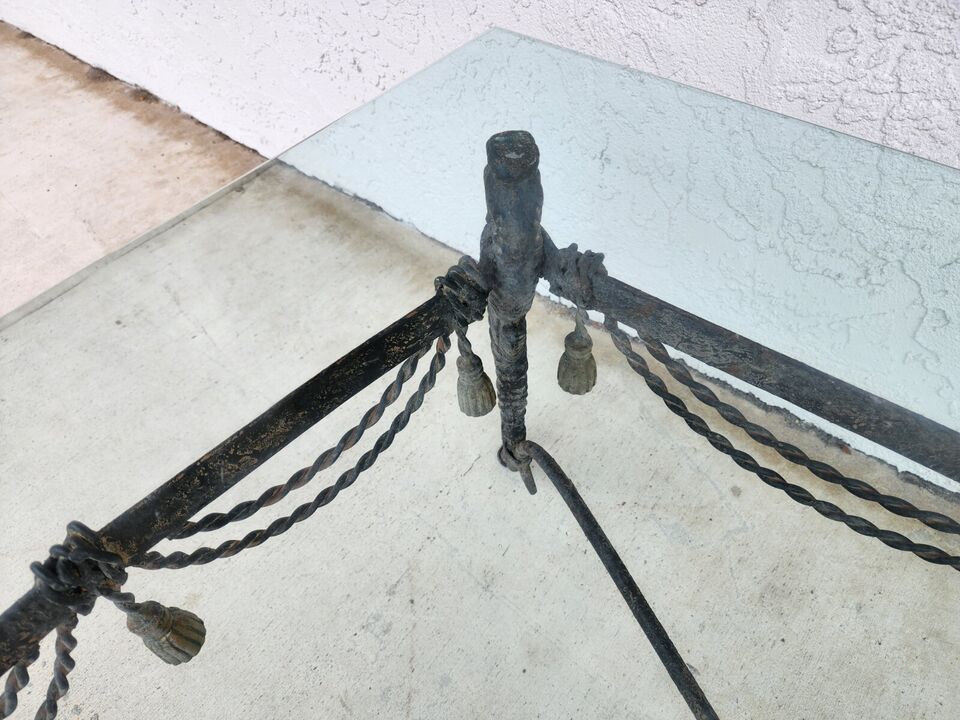Vintage Patinated Seahorse Coffee Table Starfish