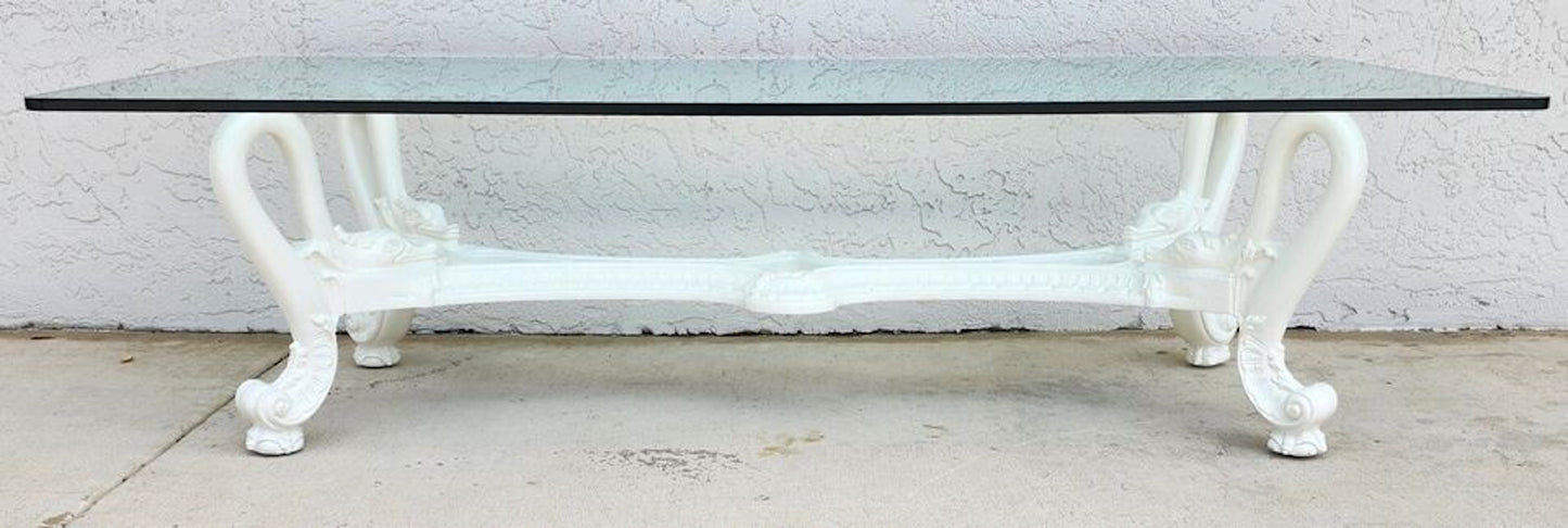 Mid Century French Swan Coffee Table