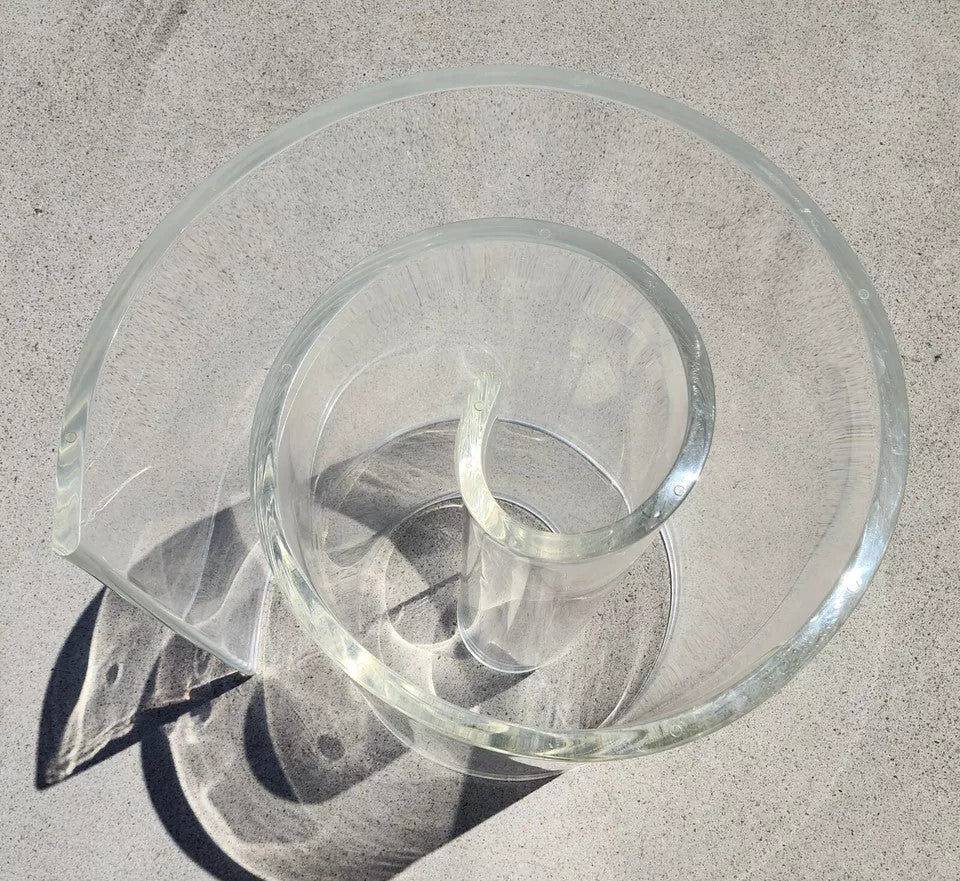 Vintage Lucite Swirl Dining Table Base
