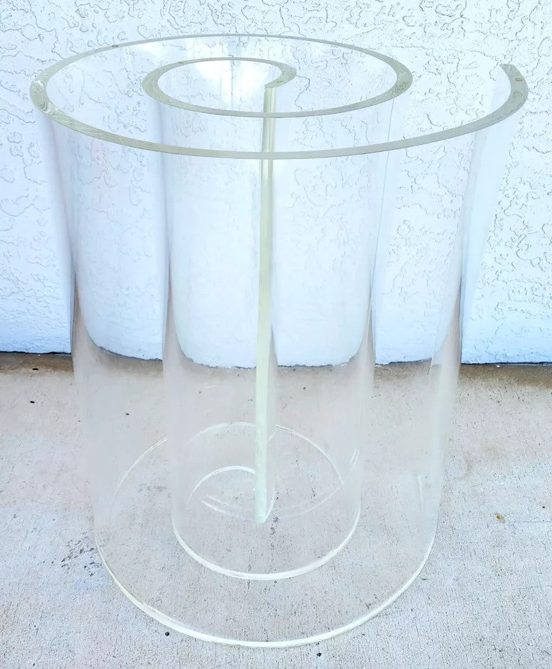 Vintage Lucite Swirl Dining Table Base