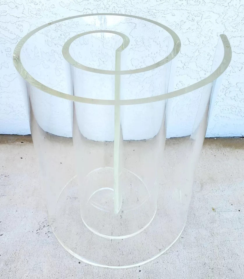 Vintage Lucite Swirl Dining Table Base