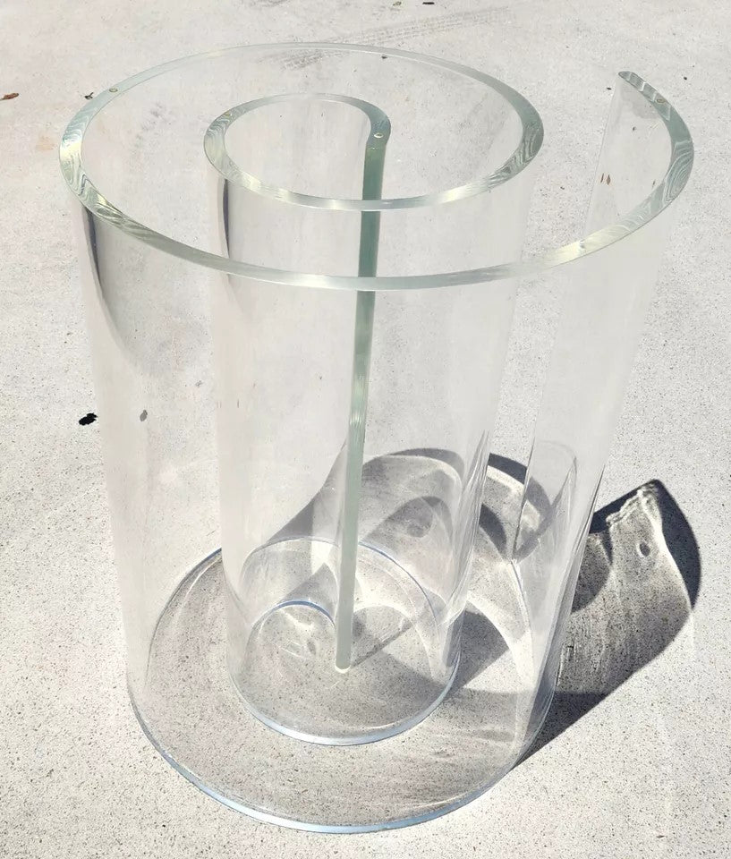 Vintage Lucite Swirl Dining Table Base