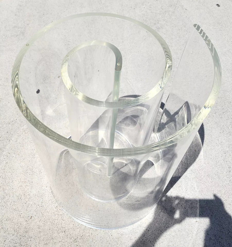 Vintage Lucite Swirl Dining Table Base