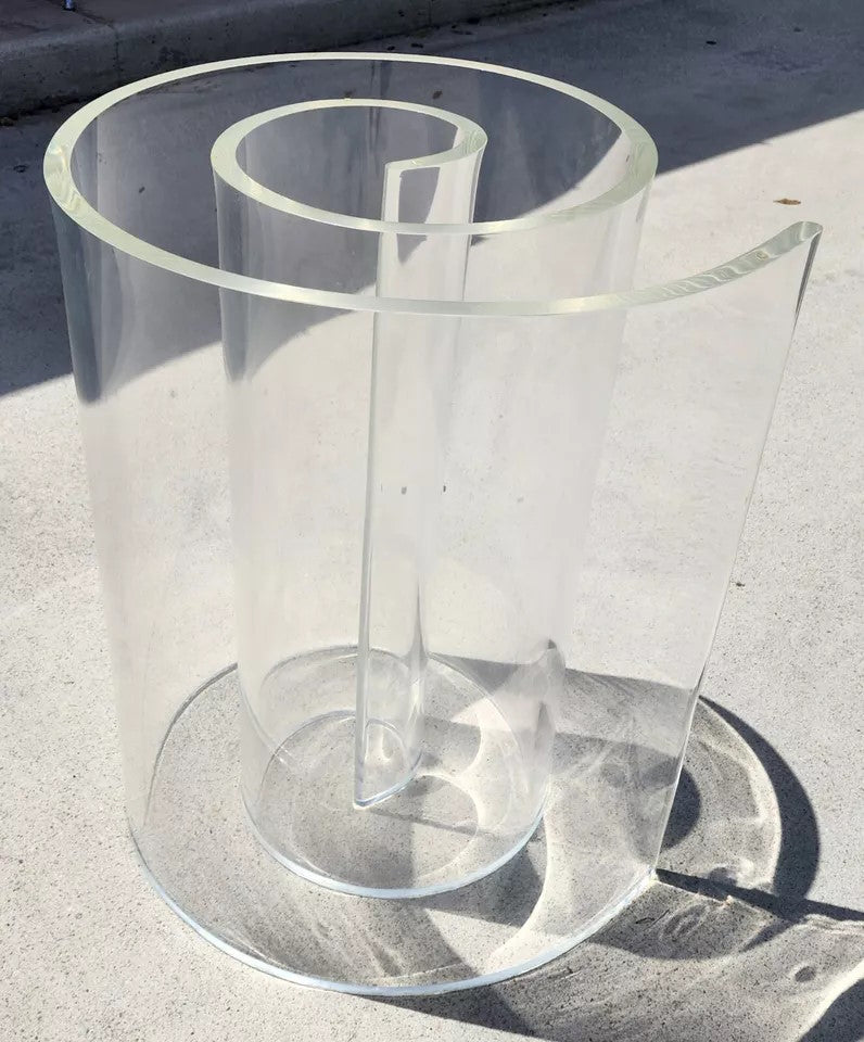 Vintage Lucite Swirl Dining Table Base