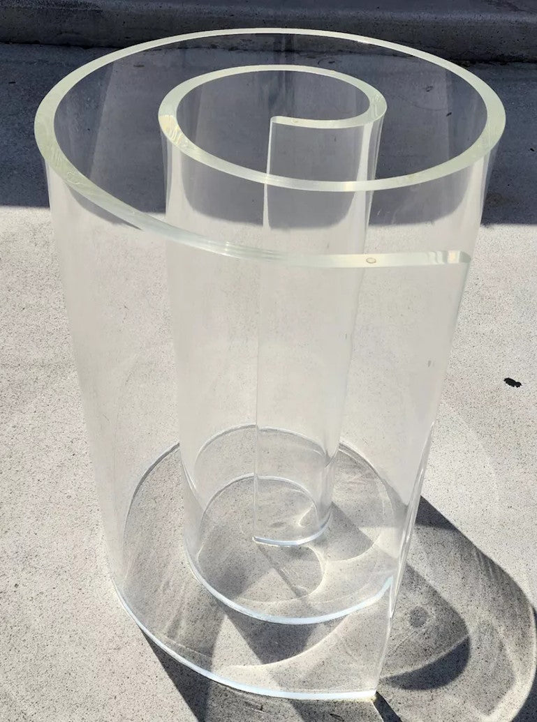 Vintage Lucite Swirl Dining Table Base