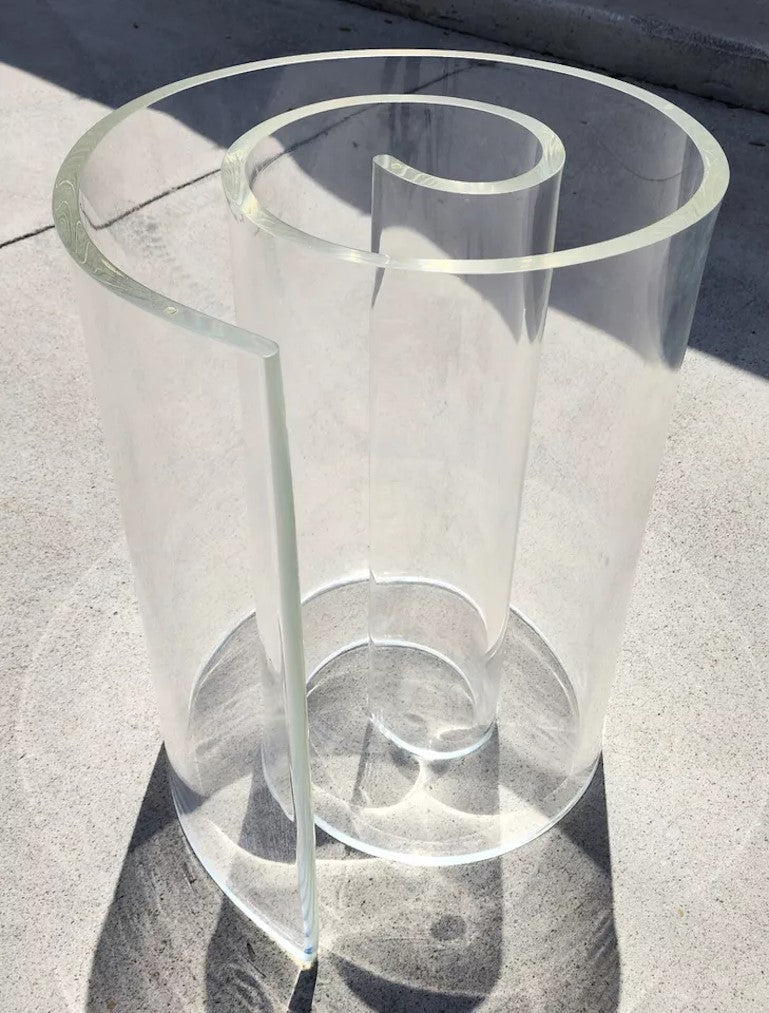 Vintage Lucite Swirl Dining Table Base