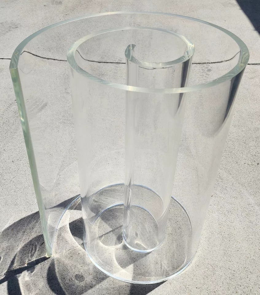 Vintage Lucite Swirl Dining Table Base