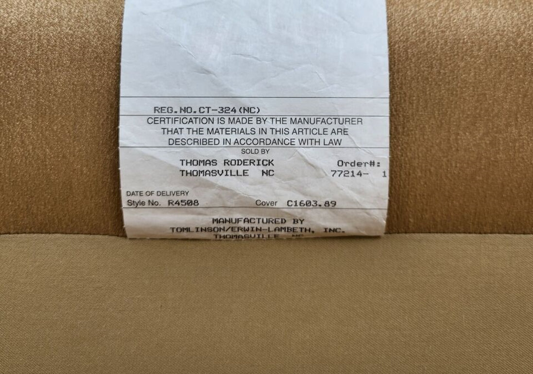 Erwin Lambeth Tomlinson Tuxedo Sofa