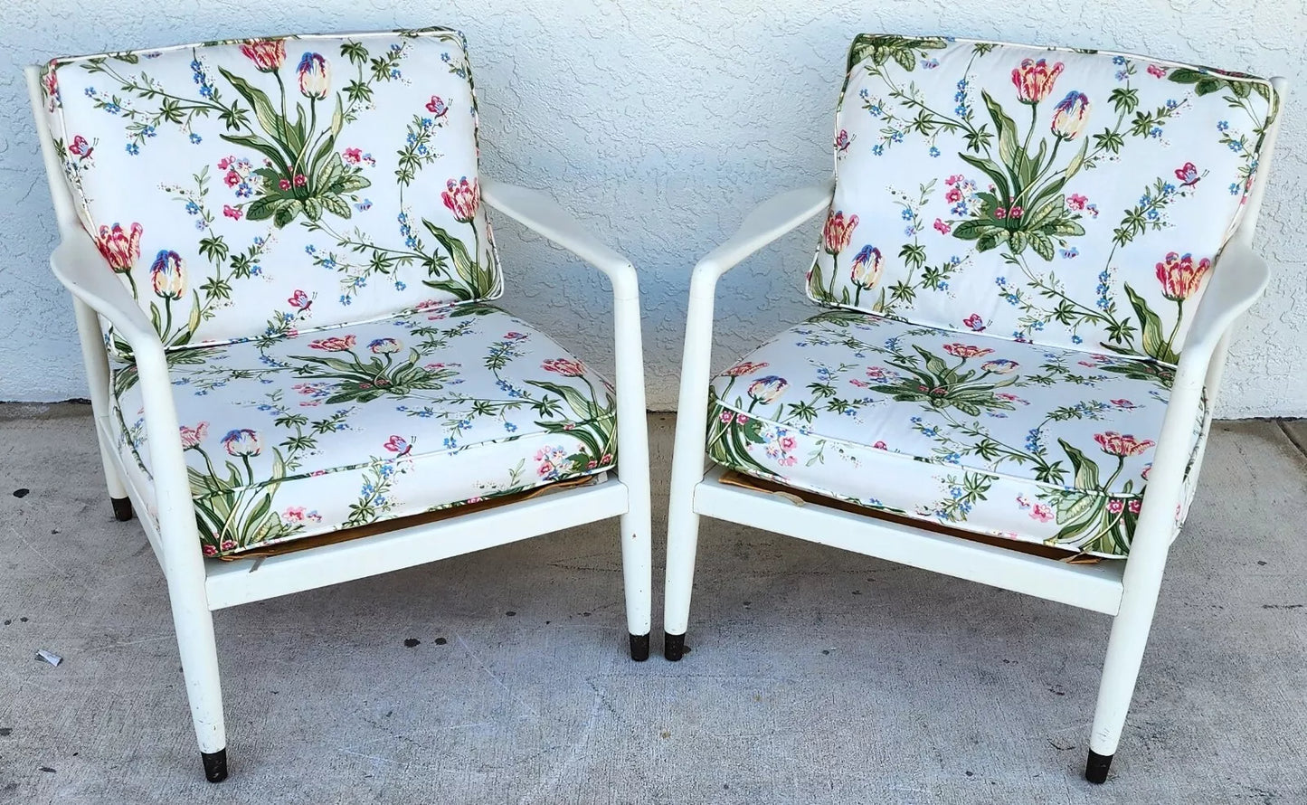 Mid Century Modern Armchairs Tulips A Pair