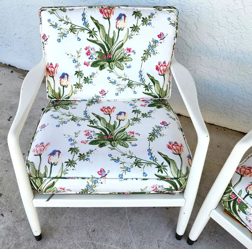 Mid Century Modern Armchairs Tulips A Pair