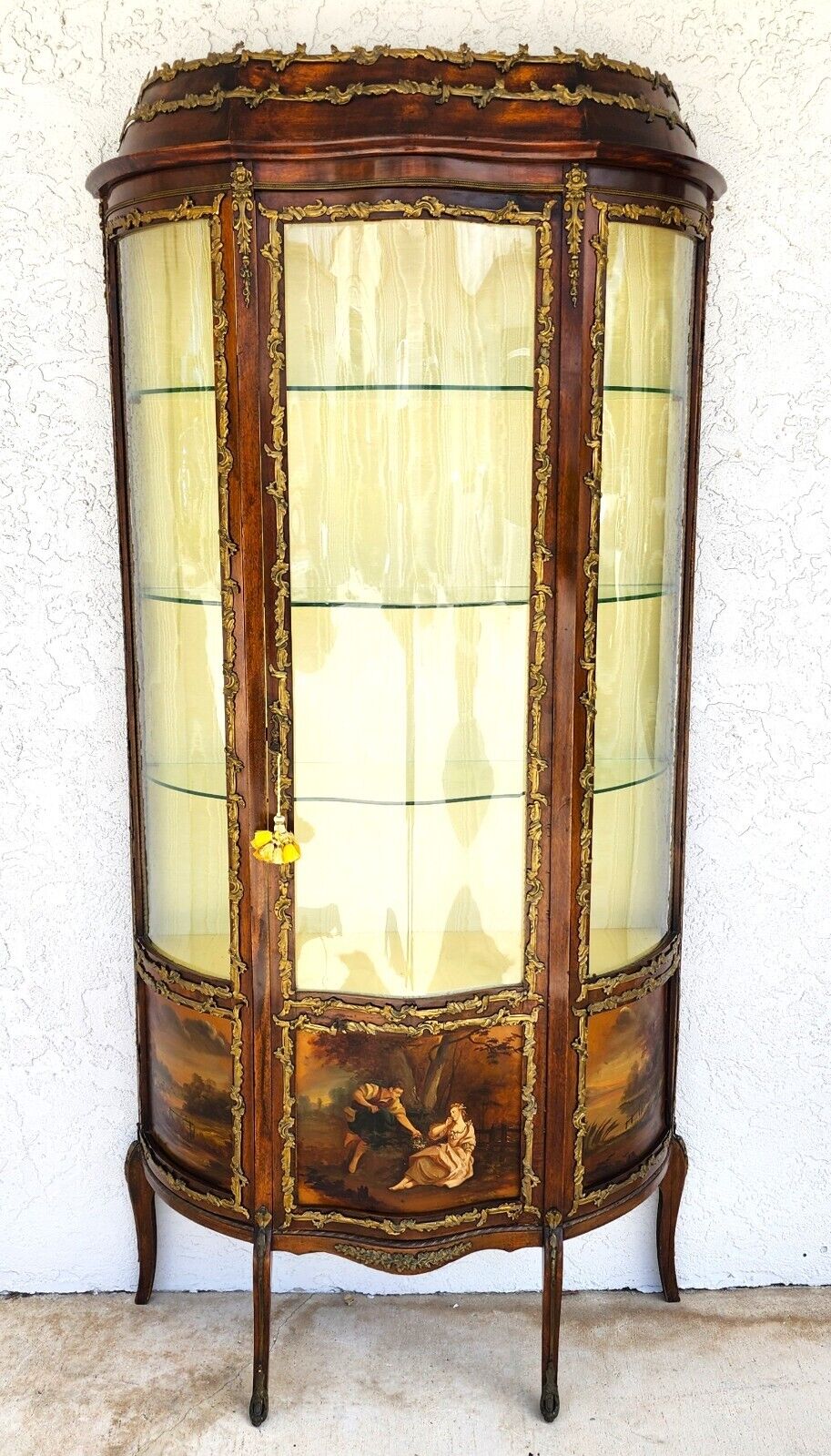 19th Century French Vernis Martin Vitrine Louis XVI