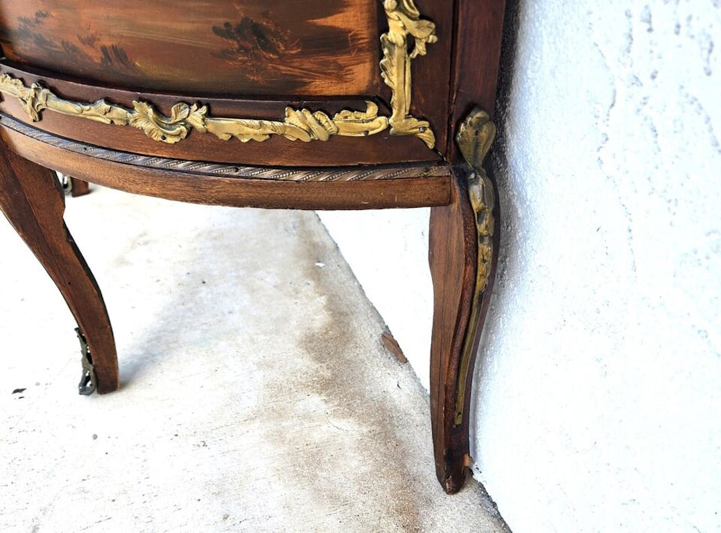 19th Century French Vernis Martin Vitrine Louis XVI