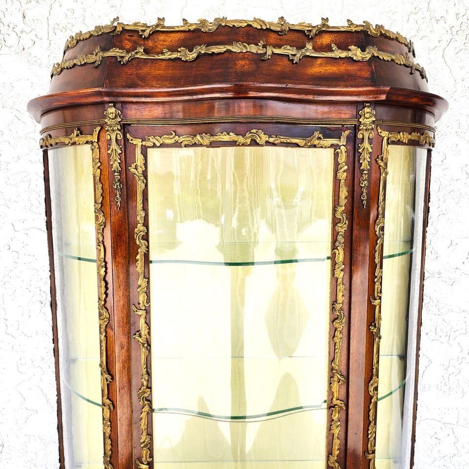 19th Century French Vernis Martin Vitrine Louis XVI