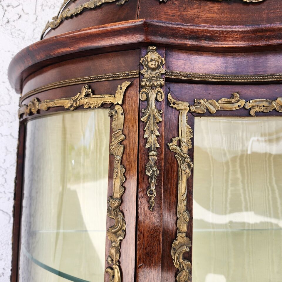 19th Century French Vernis Martin Vitrine Louis XVI