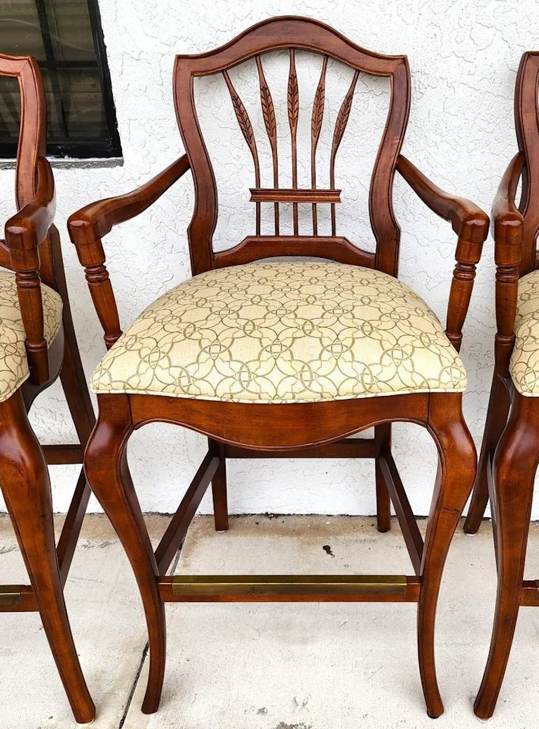 French Country Wheatback Bar Stools