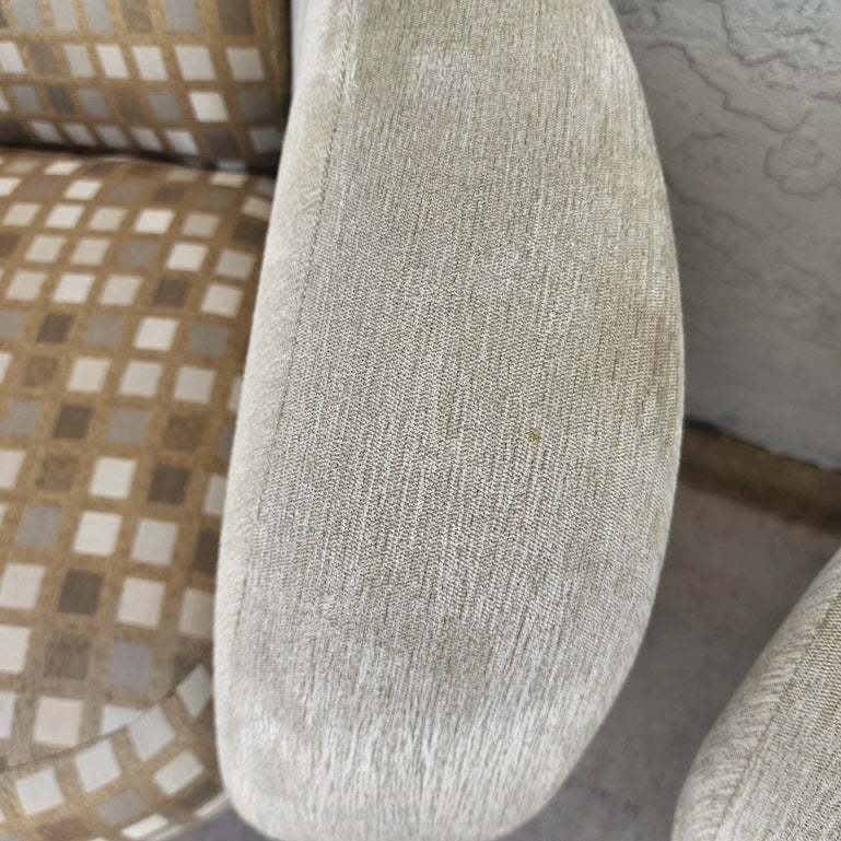 Michael Wolk Miami Club Chairs Swivel Pair