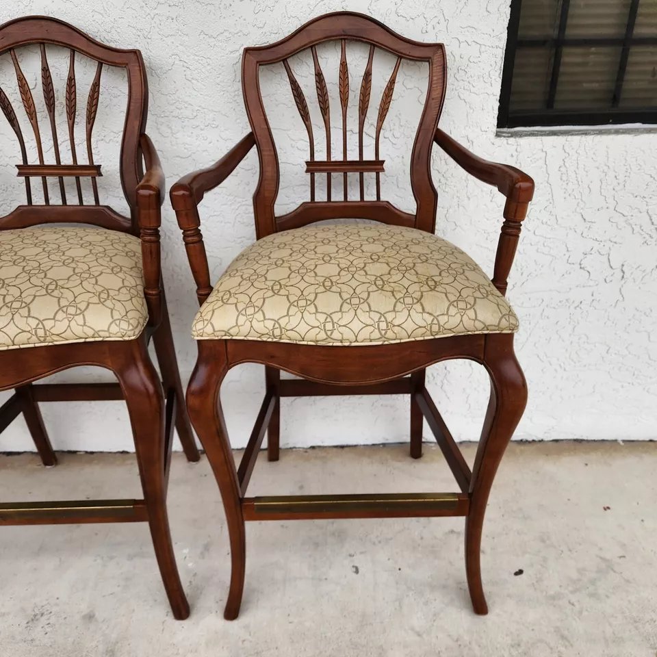 French Country Wheatback Bar Stools