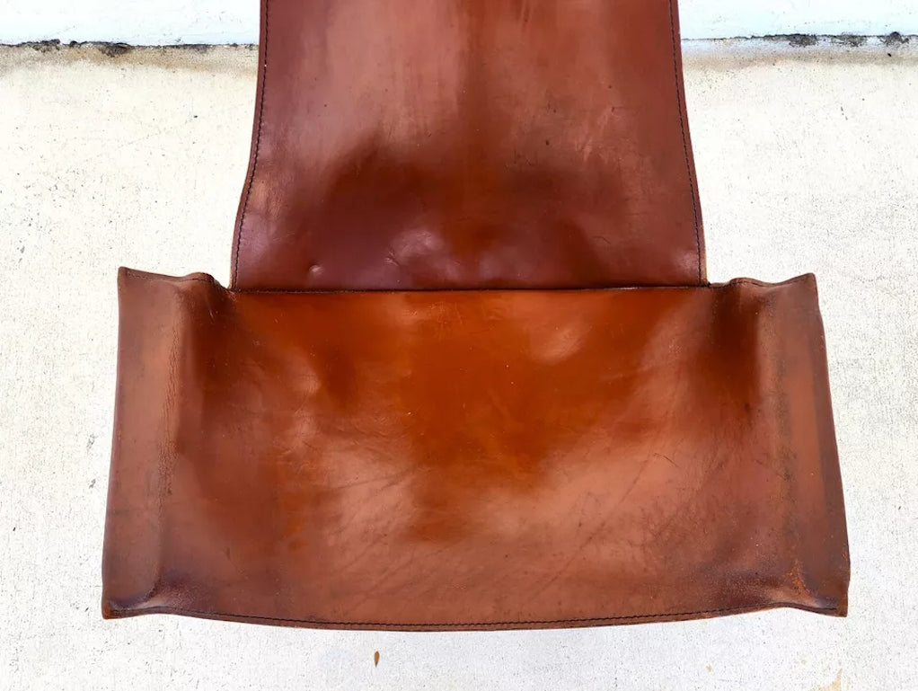 LEATHER SLING K CHAIR BY WILLIAM KATAVOLOS