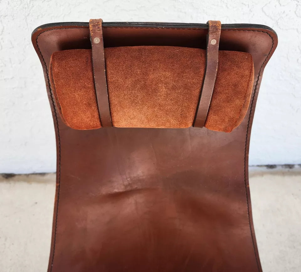 LEATHER SLING K CHAIR BY WILLIAM KATAVOLOS