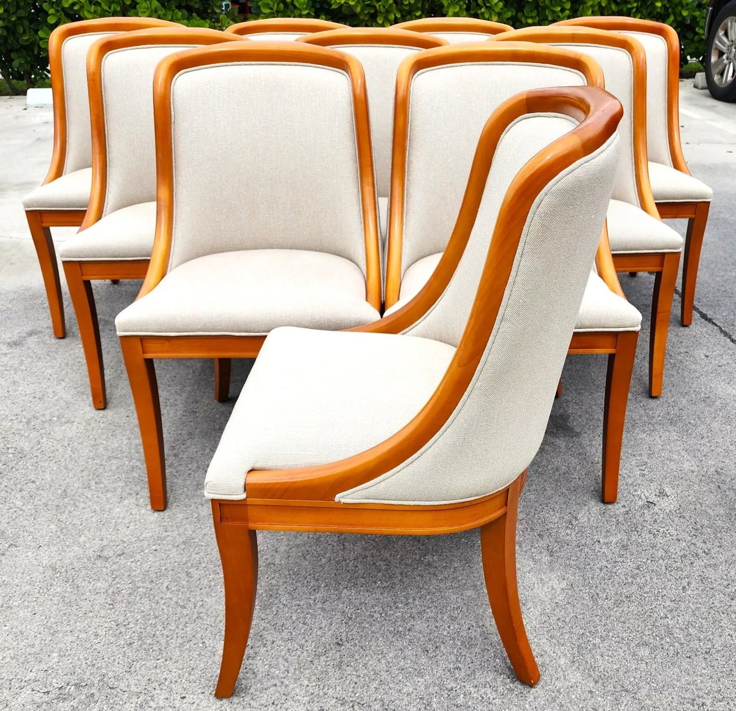 Italian Style Yacht Dining Chairs Set of 10