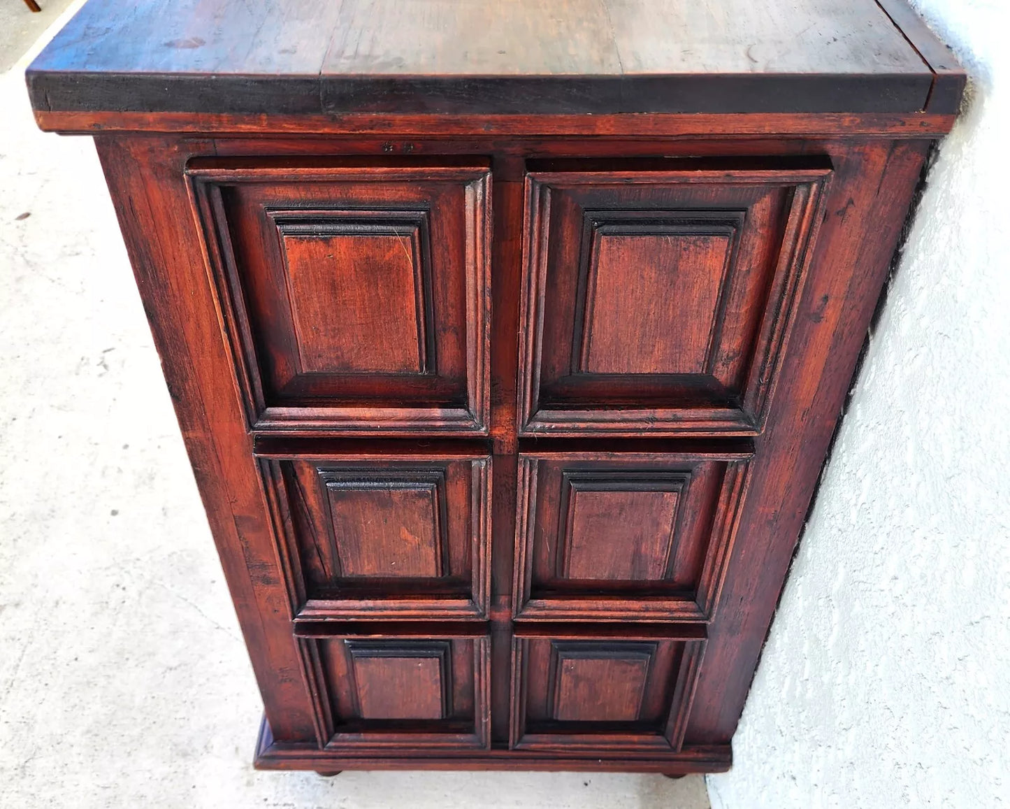 Hand Carved Angels Nightstand Side Table