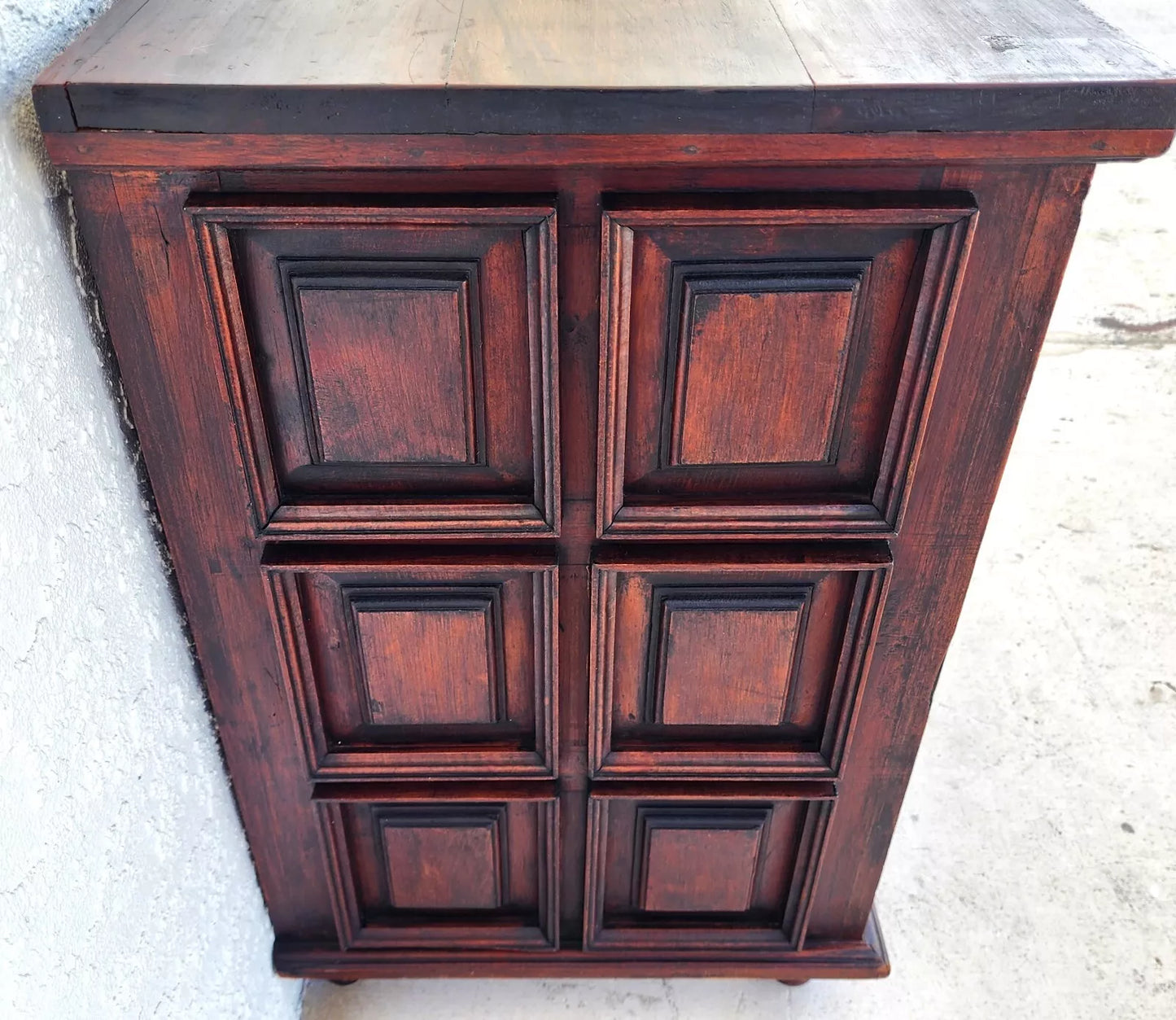 Hand Carved Angels Nightstand Side Table