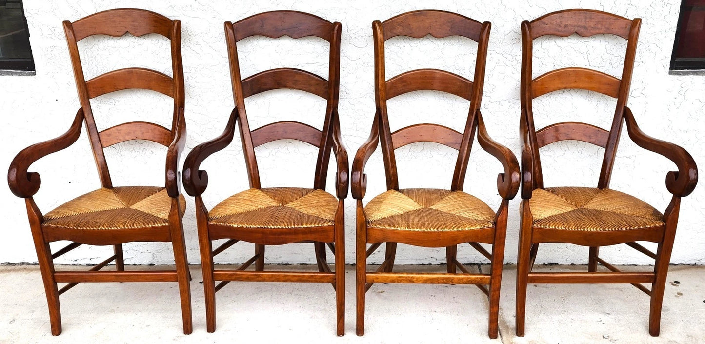 Vintage French Country Dining Chairs Set of 8