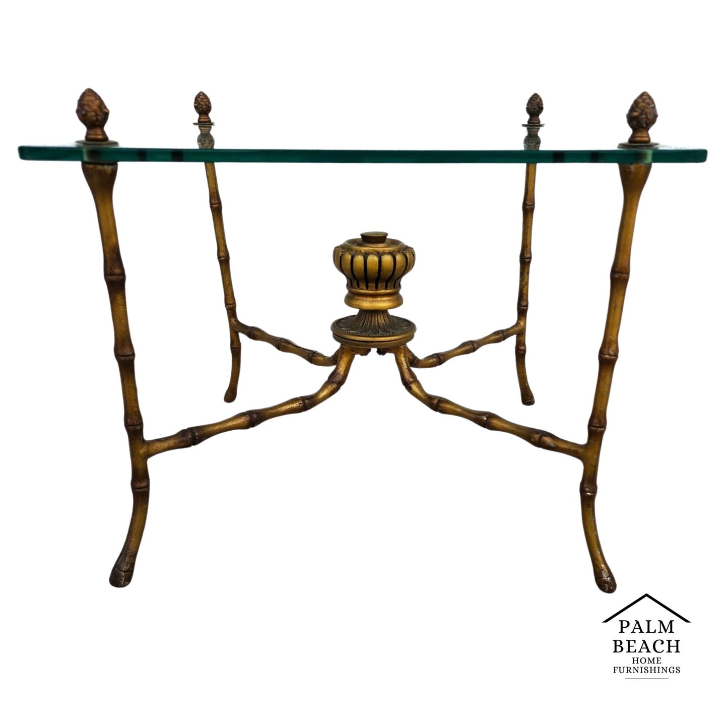 Bagues Style Faux Bamboo End Table 1960s