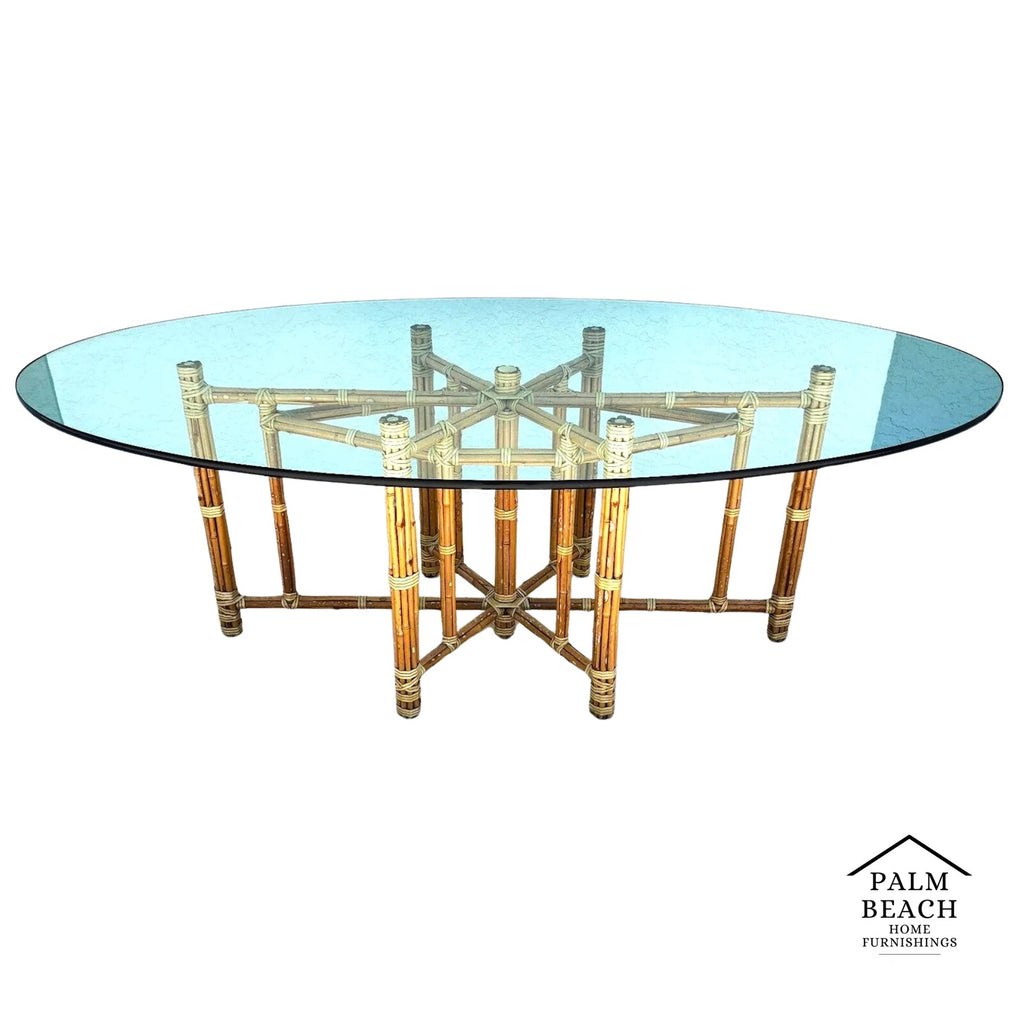 McGuire Bamboo Dining Table Oval